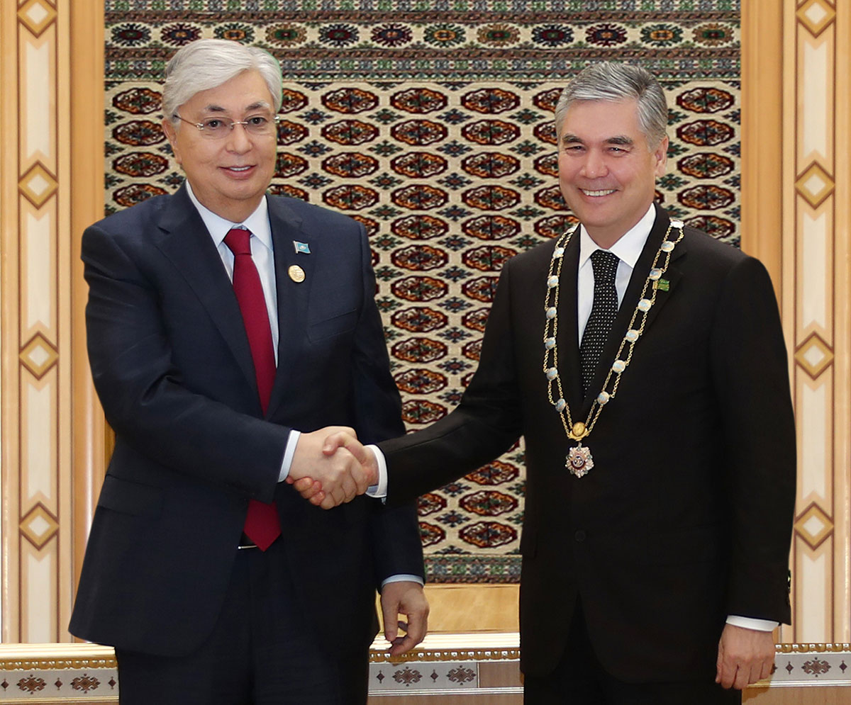 Chairman of the Halk Maslahaty of the Milli Gengesh of Turkmenistan met with the President of Kazakhstan